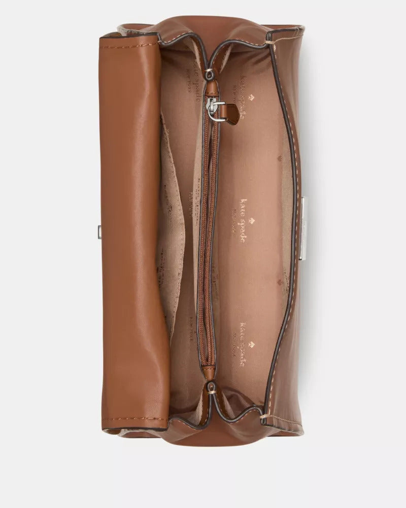 Riley Suede Top Handle Bag Warm Gingerbread