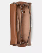 Riley Suede Top Handle Bag Warm Gingerbread