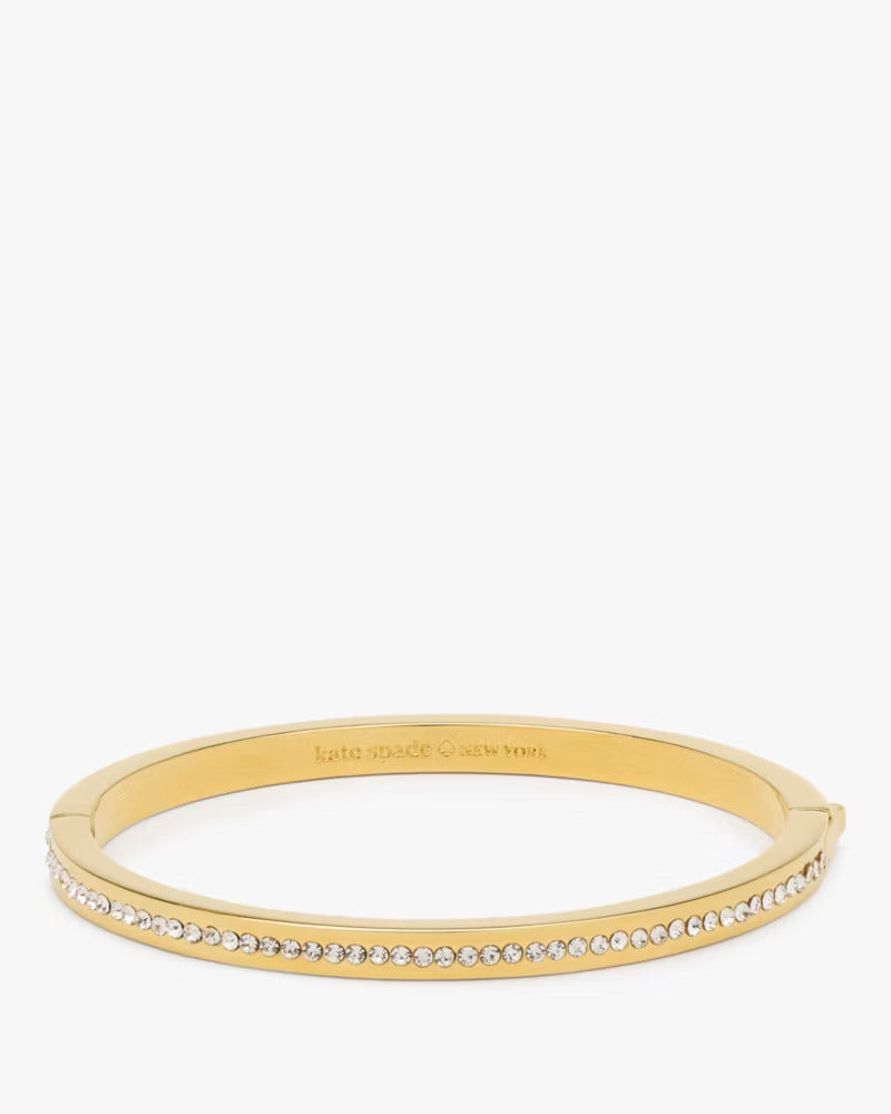 Ring It Up Pave Bangle Clear Gold