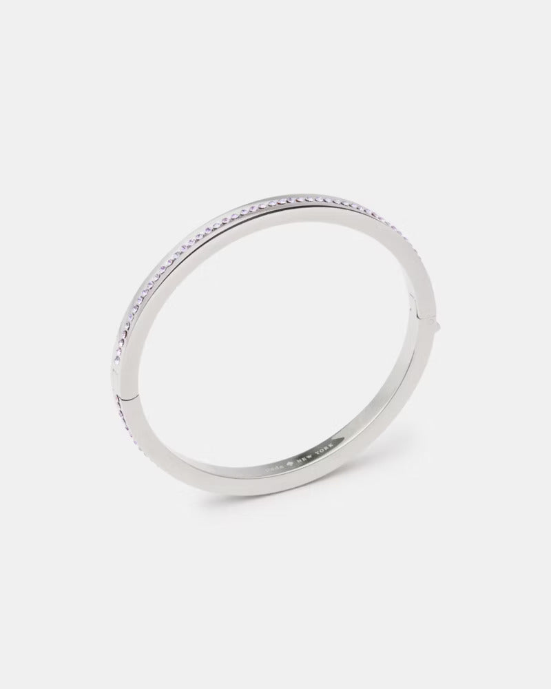 Ring It Up Pave Bangle Lilac Silver
