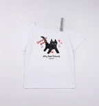 Rola Cat Friends Off Shoulder T-Shirt White