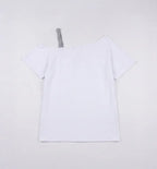 Rola Cat Friends Off Shoulder T-Shirt White