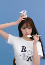 Rola Lettering Patchwork T-Shirt White