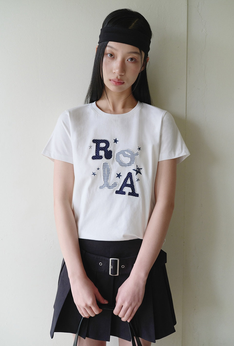 Rola Lettering Patchwork T-Shirt White