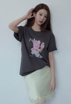 Rorabbit Friends T-Shirt Charcoal
