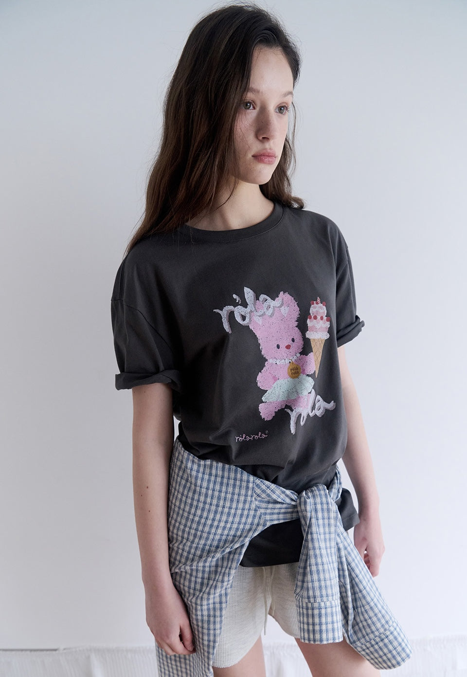 Rorabbit Friends T-Shirt Charcoal