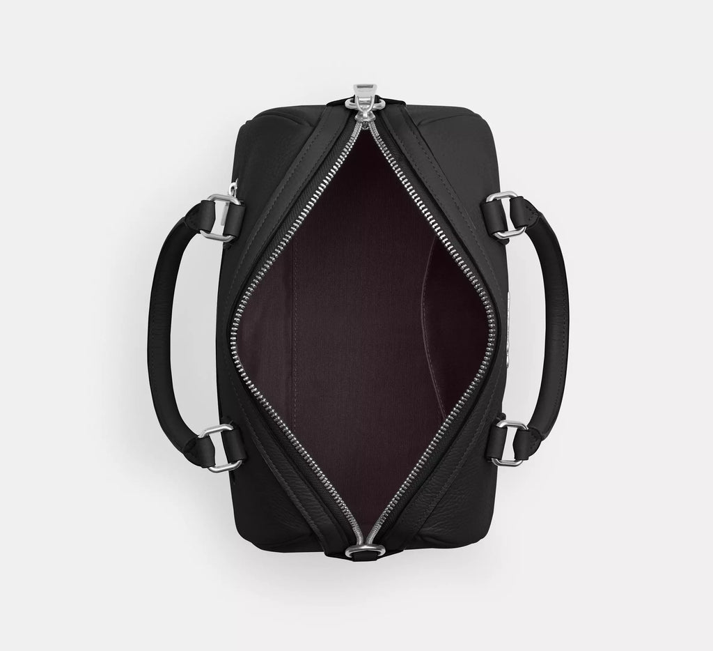 Rowan Satchel Bag Silver Black