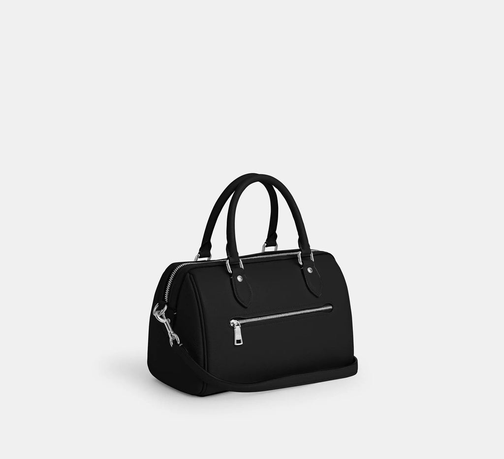 Rowan Satchel Bag Silver Black