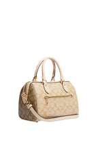 Rowan Satchel In Blocked Signature Canvas Light Khaki Multi
