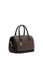Rowan Satchel In Signature Canvas Brown Black