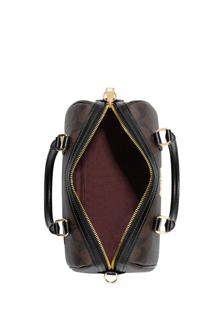 Rowan Satchel In Signature Canvas Brown Black