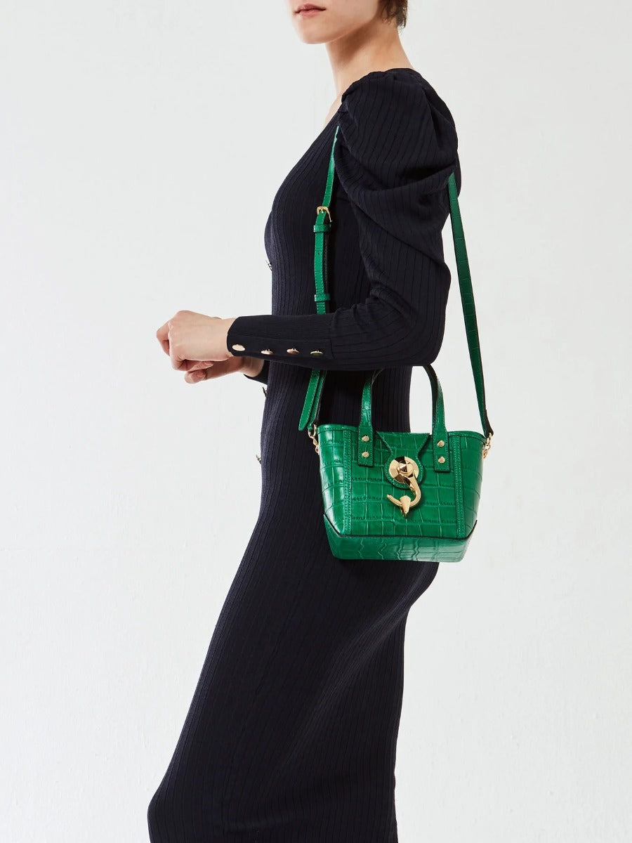 NANO BAG Croco Green