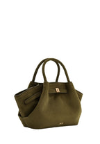 Hana Mini Faux Suede Tote Bag - Dark Olive