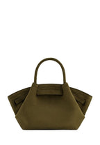 Hana Mini Faux Suede Tote Bag - Dark Olive