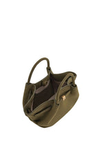 Hana Mini Faux Suede Tote Bag - Dark Olive