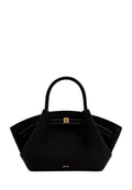 Hana Mini Faux Suede Tote Bag - Black