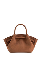 Hana Mini Faux Suede Tote Bag - Brown