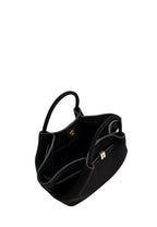 Hana Mini Faux Suede Tote Bag - Black