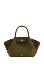 Hana Mini Faux Suede Tote Bag - Dark Olive