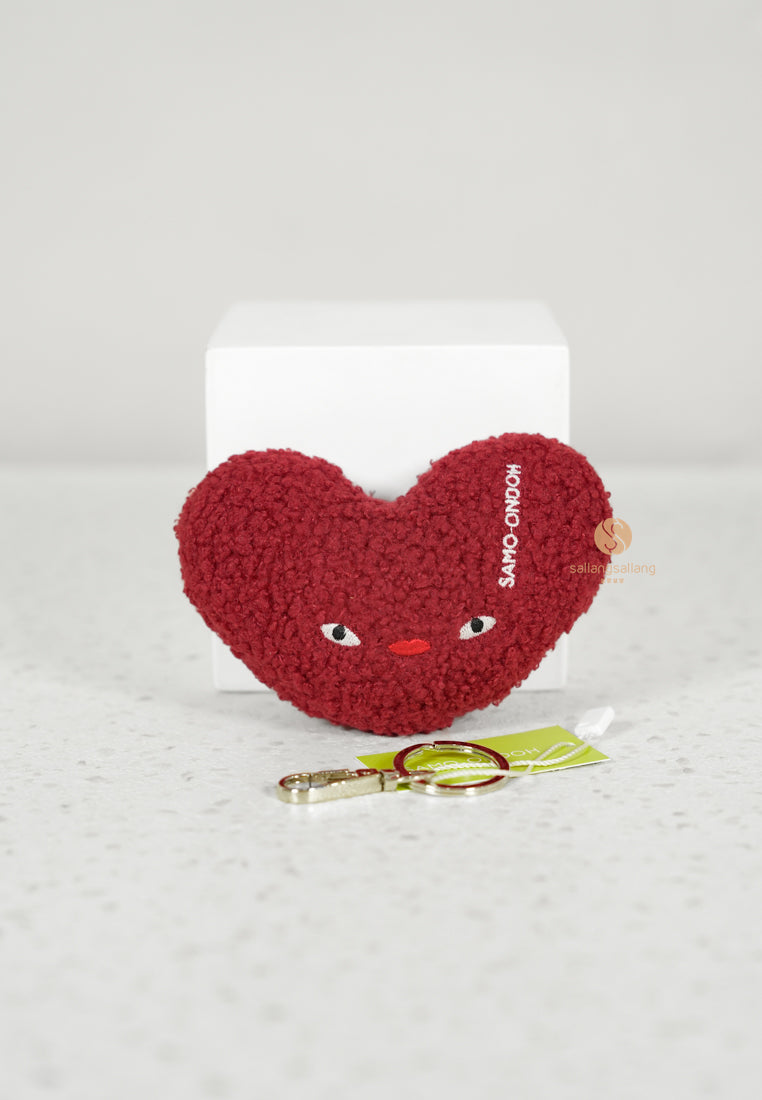 [DEFECT SALE 228] Loveyom Keychain Eco Shearling Red
