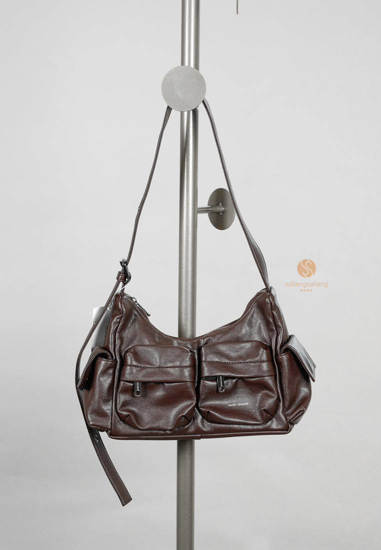 [DEFECT SALE 219] Pocket Mug Bag M Nappa Chocolate