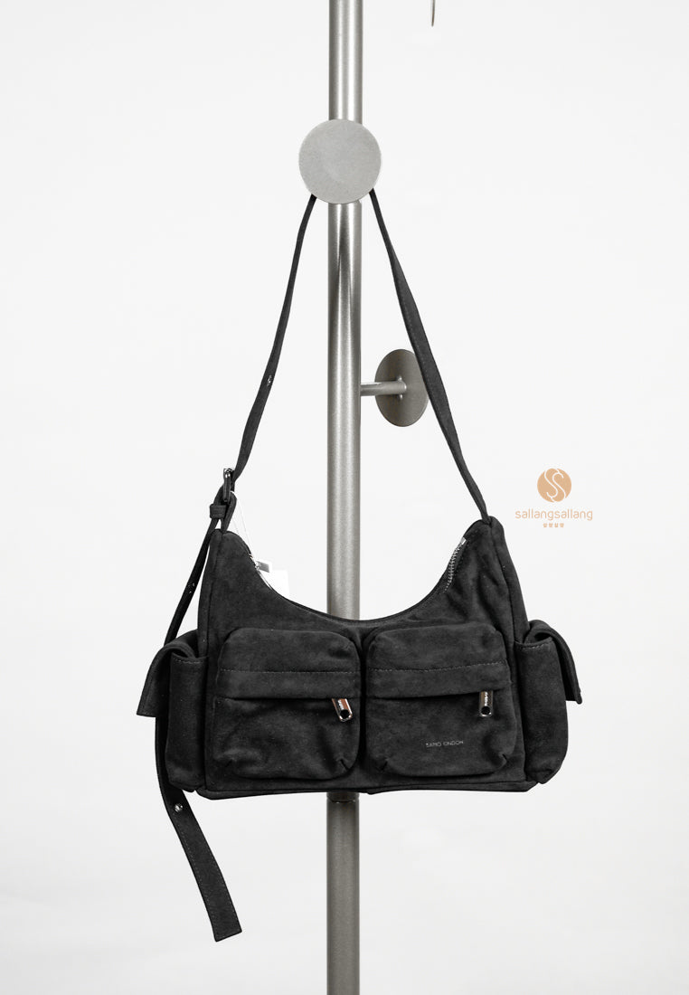 [DEFECT SALE 221] Pocket Mug Bag M Suede Black