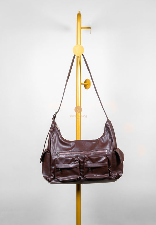 [DEFECT SALE 152] Pocket Mug Bag L - Nappa Chocolate