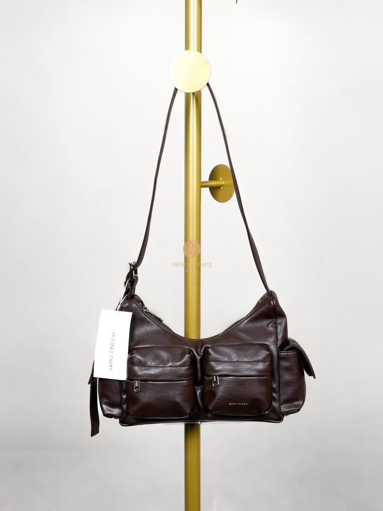 [DEFECT SALE 197] Pocket Mug Bag M Nappa Chocolate