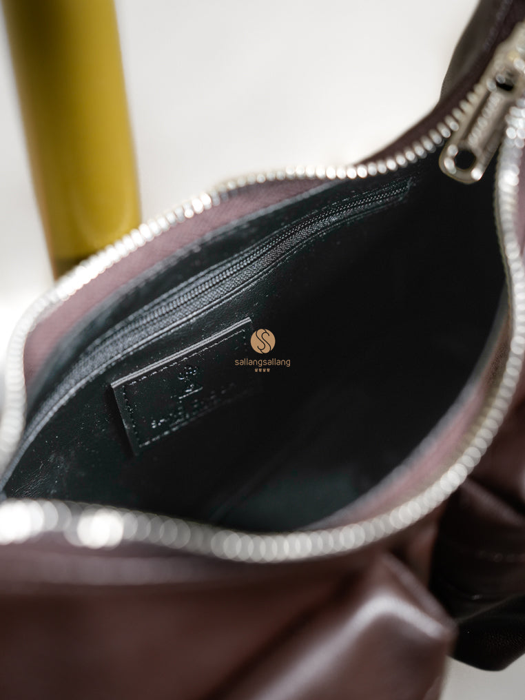 [DEFECT SALE 197] Pocket Mug Bag M Nappa Chocolate
