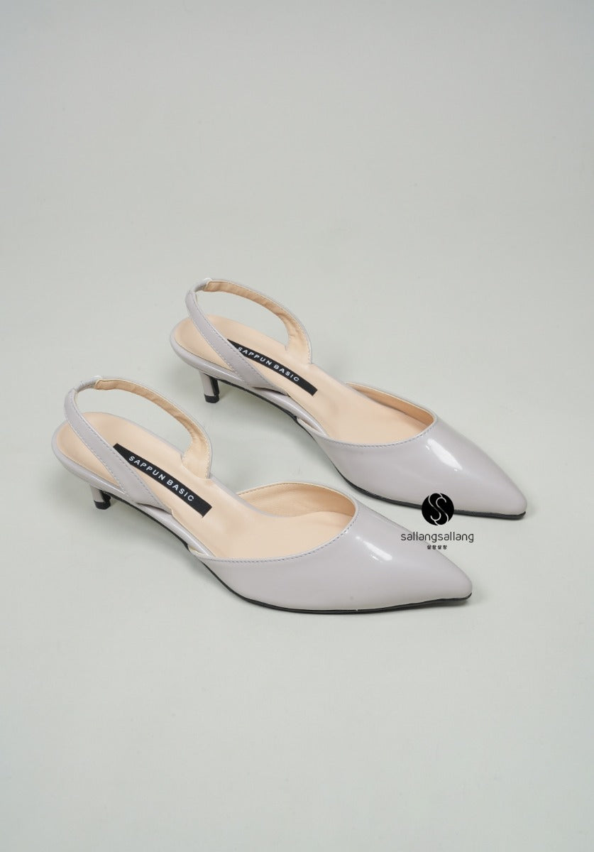 Petri Slingback Heels Gray 5 cm
