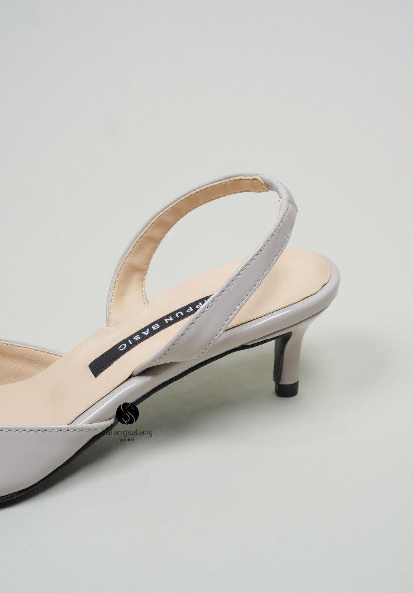 Petri Slingback Heels Gray 5 cm