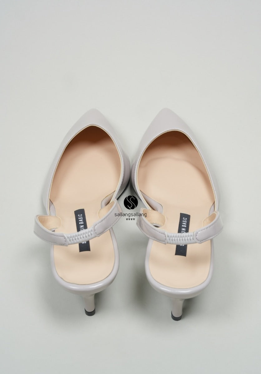 Petri Slingback Heels Gray 5 cm