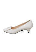 Proning Square Middle Heels IVORY