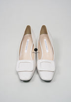 Proning Square Middle Heels IVORY