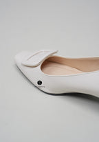 Proning Square Middle Heels IVORY
