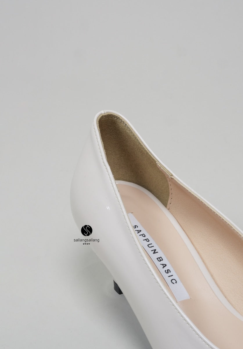 Proning Square Middle Heels IVORY