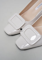 Proning Square Middle Heels IVORY