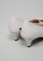 Proning Square Middle Heels IVORY