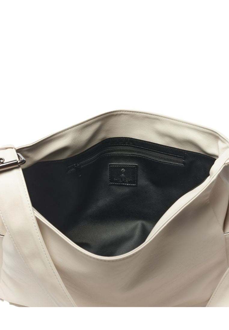 Side Pocket Messanger Bag L Nappa Ivory
