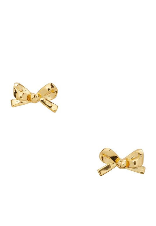 Skinny Mini Bow Studs Gold