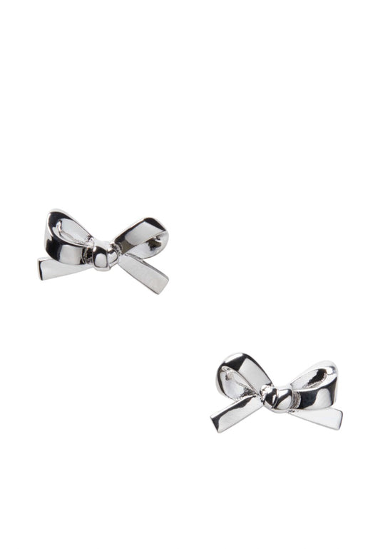 Skinny Mini Bow Studs Silver