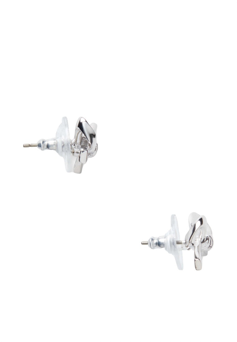 Skinny Mini Bow Studs Silver