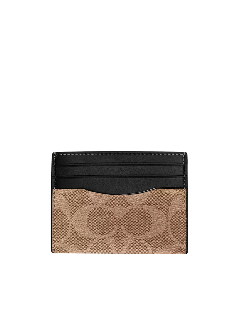 Slim ID Card Case Signature Canvas Tan
