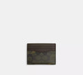Slim Id Card Case In Signature Camo Print Green