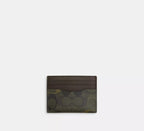 Slim Id Card Case In Signature Camo Print Green