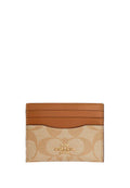 Slim Id Card Case In Signature Canvas Light Saddle