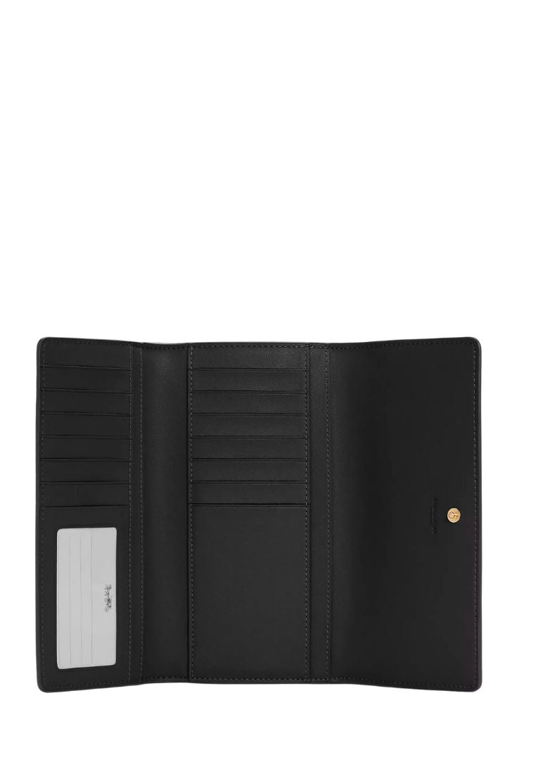 Slim Trifold Wallet In Signature Canvas Brown Black
