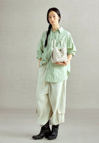 Lattice Bucket Bag - Cloud