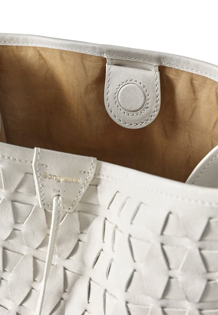 Lattice Bucket Bag - Cloud