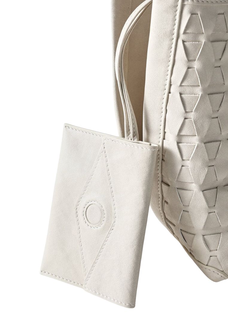 Lattice Bucket Bag - Cloud